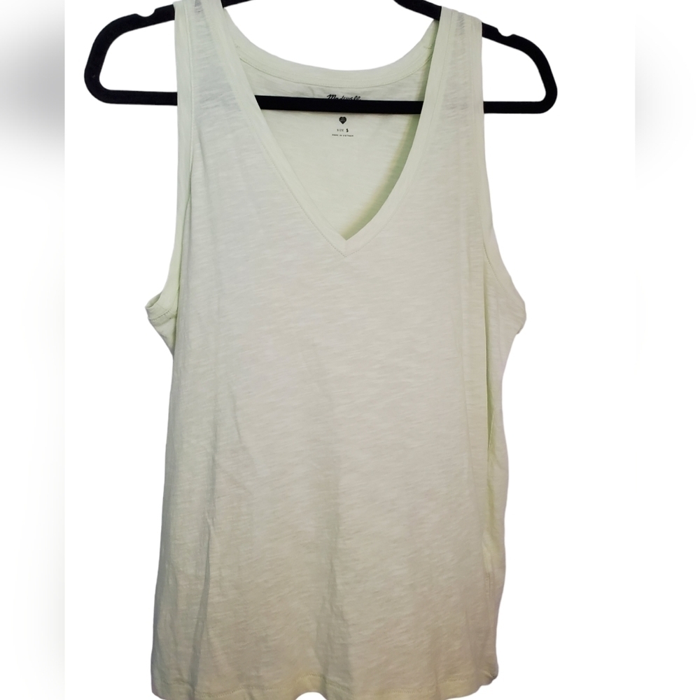MADEWELL Organic and Conventional Cotton Neon Green/Yellow Tank